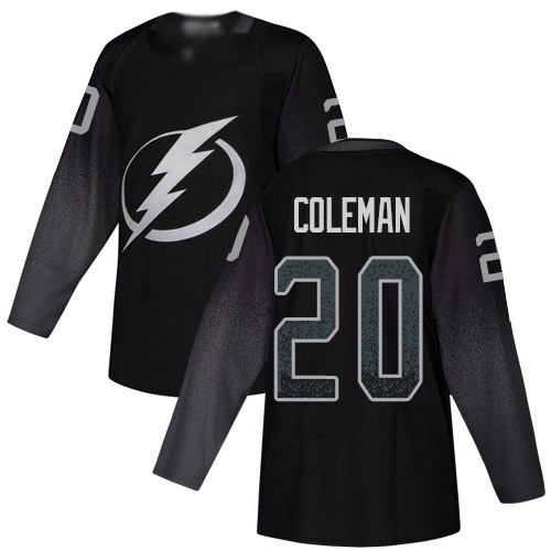 Adidas Tampa Bay Lightning #20 Blake Coleman Black Alternate Authentic Youth Stitched NHL Jersey->youth nhl jersey->Youth Jersey